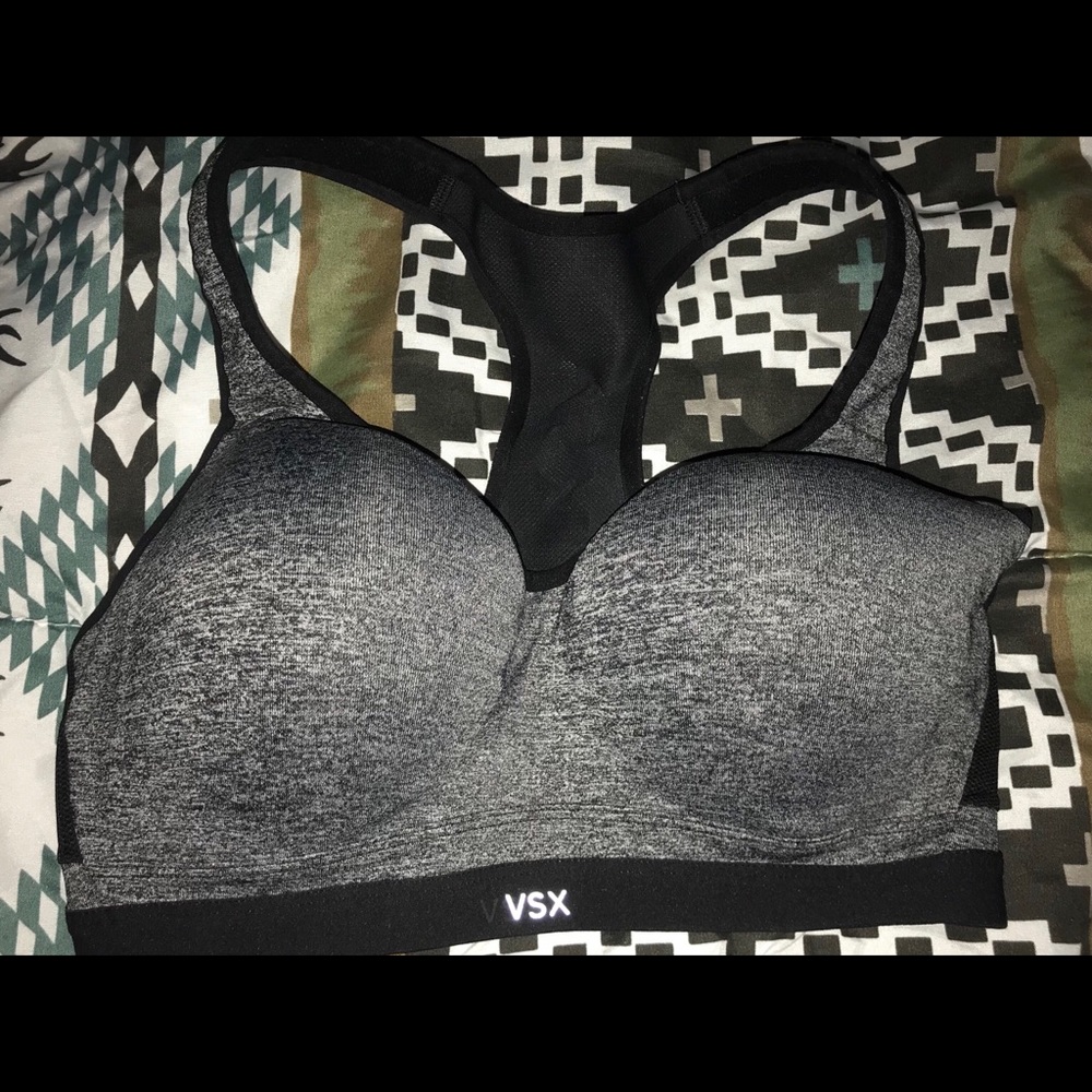 VS Black & Gray Sport Bra